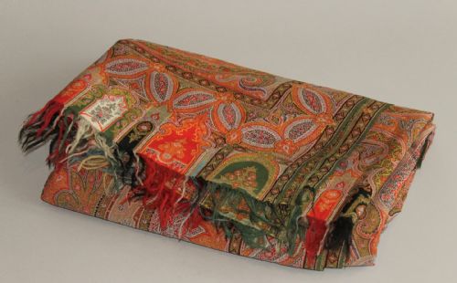 Large Antique Woollen Paisley Shawl