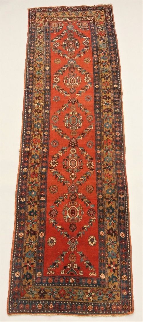 Antique Heriz Narrow Runner