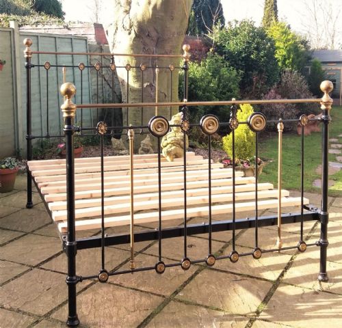 Victorian Cast & Brass Kingsize Bed