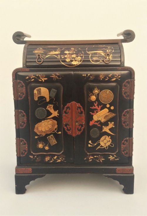 Japanese Lacquer Table Cabinet Meiji Period