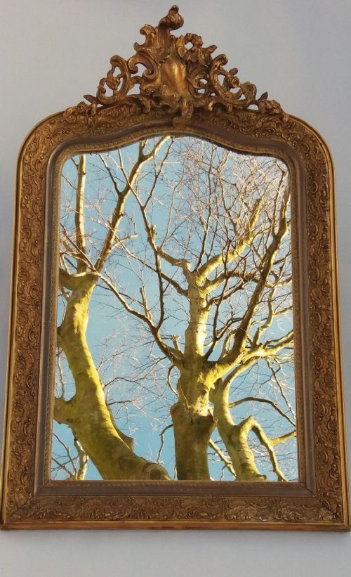 Large French Gilt Overmantle Mirror