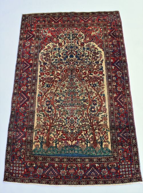Good Antique Isfahan Prayer Carpet
