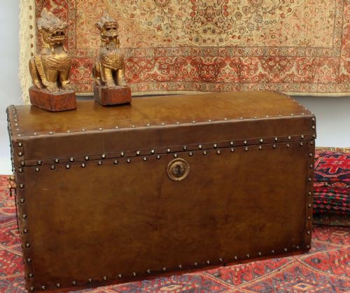 19th Century Leather Chest