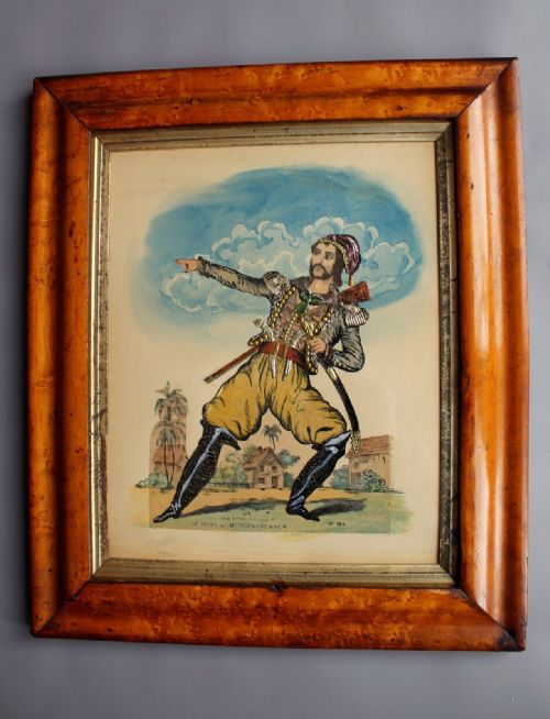 Antique Tinsel Picture 19th Century Mr Hicks