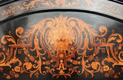 fig 1. Stunning Good Quality Inlaid Double Bed 19th Century