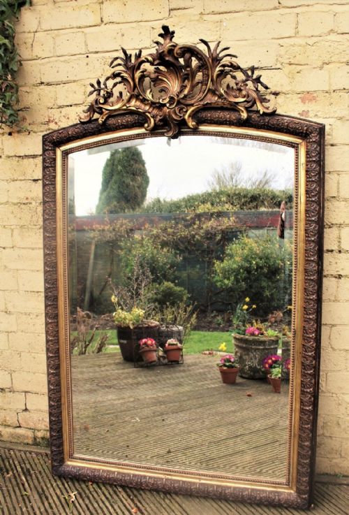 fig 1. 19th Century French Arched Overmantle Mirror