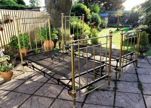 Pair of Quality Victorian Brass Single Beds