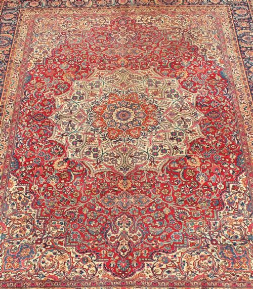 fig 1. Antique Kirman Carpet Room Size