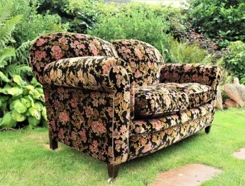 Vintage Late Victorian Drop Arm Sofa