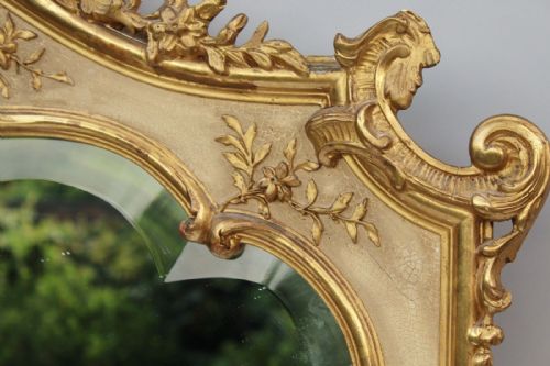 fig 1. Beautiful Large French Overmantel Mirror