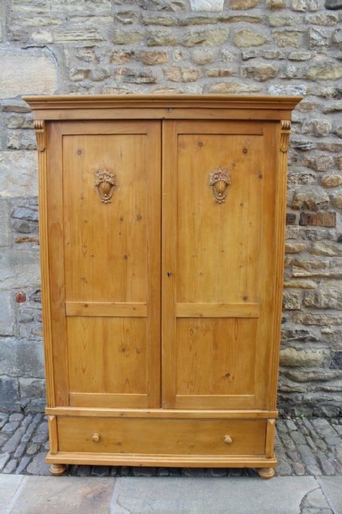 fig 1. Victorian Pine Double Door Wardrobe