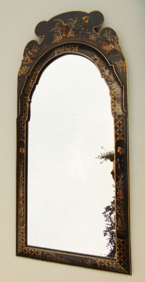 Large Antique Chinoiserie Pier Glass Queen Anne Style