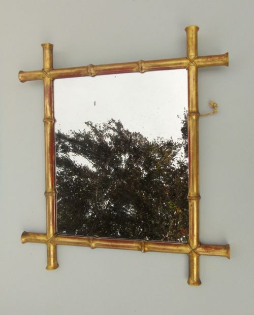 Neat Regency French Gilt and Gesso Cruciform Mirror
