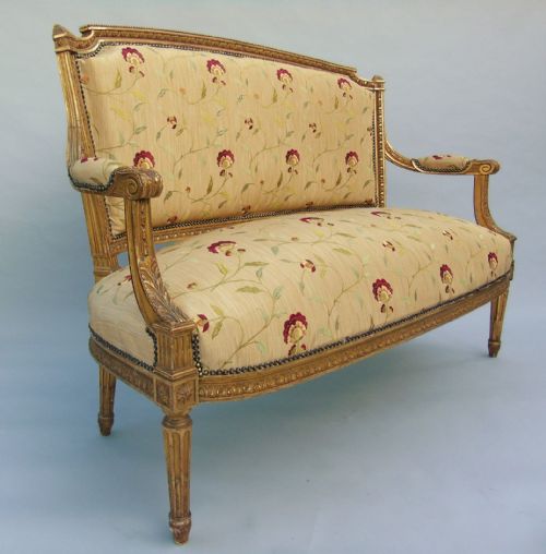 Pretty Antique French Giltwood Sofa