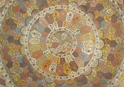 fig 1. 19th Century Persian Polychrome Enamelled Charger