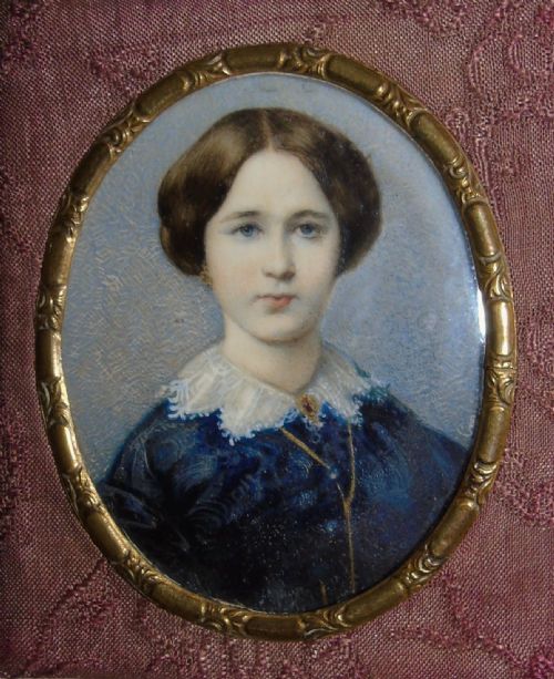 Small Georgian Miniature Portrait Watercolour
