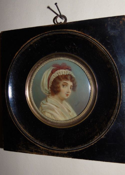 Georgian Miniature Portrait Watercolour Renoir