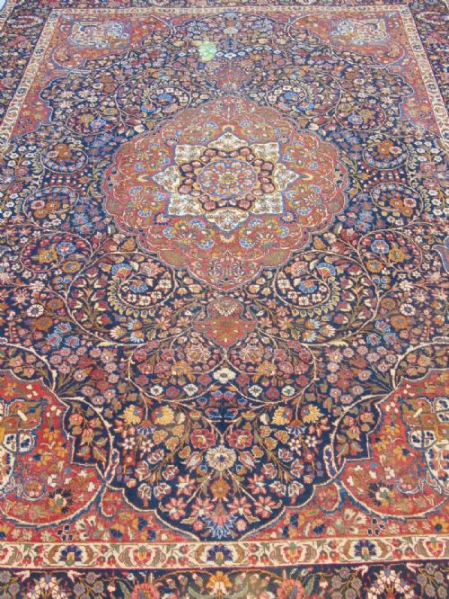 fig 1. Fine Antique Tabriz Carpet Room Size 19th Century