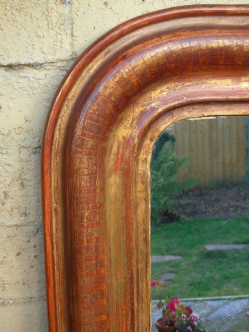 fig 1. Antique French Arched Gilded Mirror