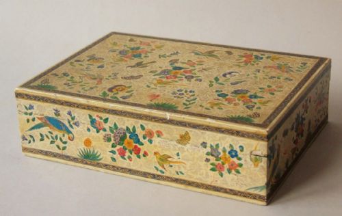 Pretty Hand Painted Kashmir Trinket Box Srinagar