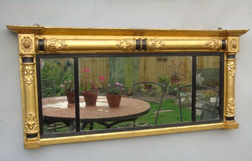 Antique William IV Triptych Mirror