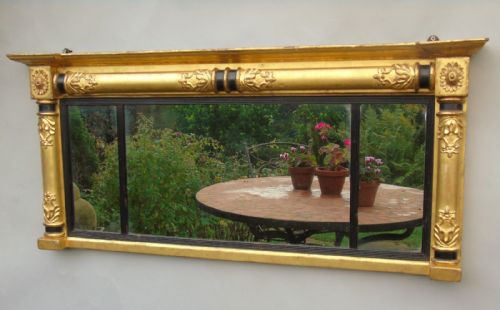 fig 1. Antique William IV Triptych Mirror