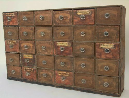 Set of Chemists / Apothecary Drawers 19th Century