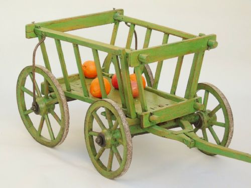 Antique Hand Painted Garden Cart