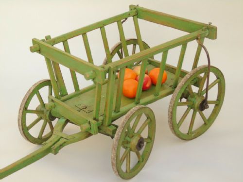 fig 1. Antique Hand Painted Garden Cart