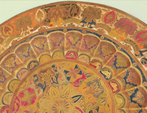 fig 1. Large Polychrome Enamelled Persian Charger 19th Century