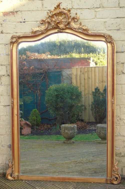 Pretty Antique French Gilt Arched Mirror