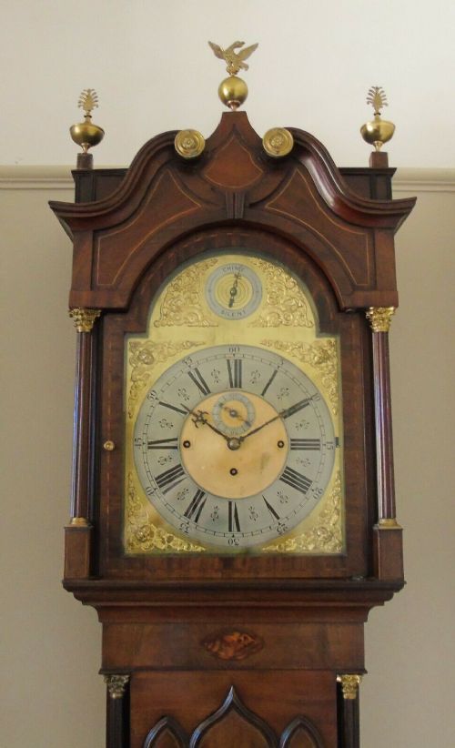 fig 1. Antique Mahogany Musical Longcase Clock