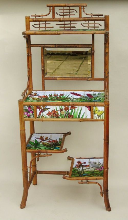 Beautiful Antique Bamboo Dressing Table