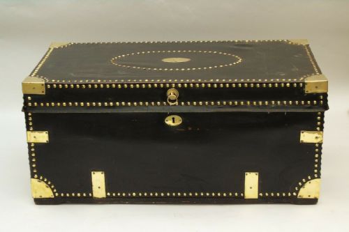 fig 1. Georgian Studded Leather & Camphorwood Chest