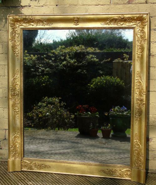 Large 19th Century French Good Quality Gilt Mirror