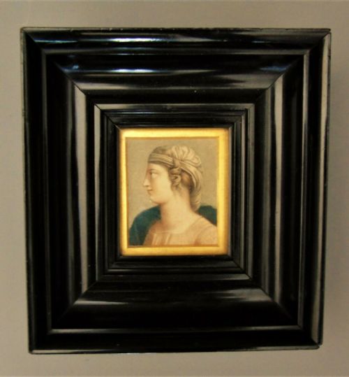 19th Century Stipple Engraving Miniature Portrait