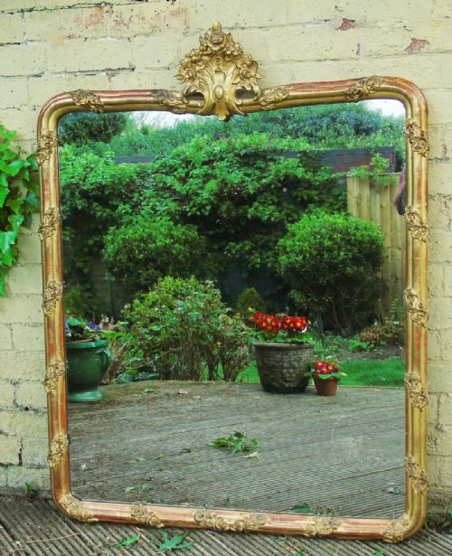 Beautiful Large Antique French Gilt Mirror