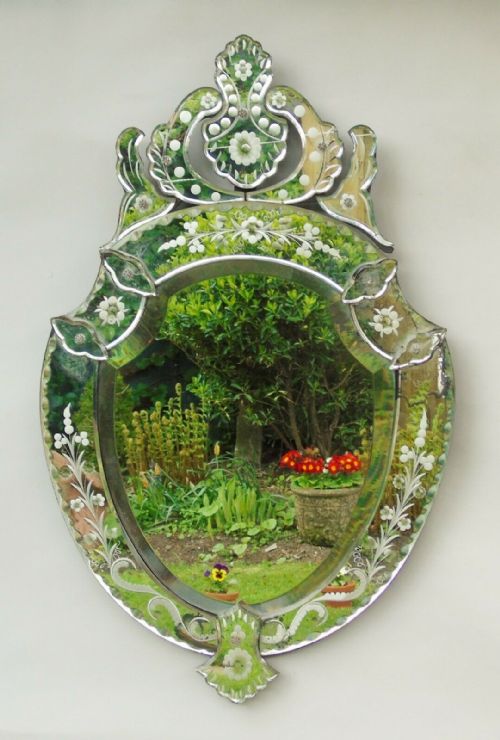 Pretty Antique Venetian Mirror
