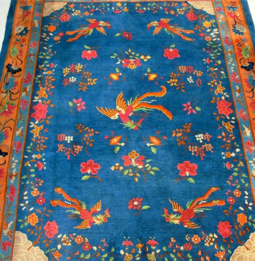fig 1. Antique Art Deco Chinese Carpet Room Size