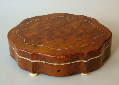 Antique Burr Walnut French Jewellery Box
