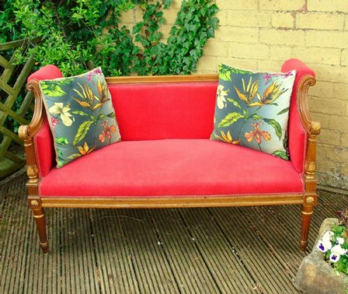Pretty 19th Century French Walnut Sofa