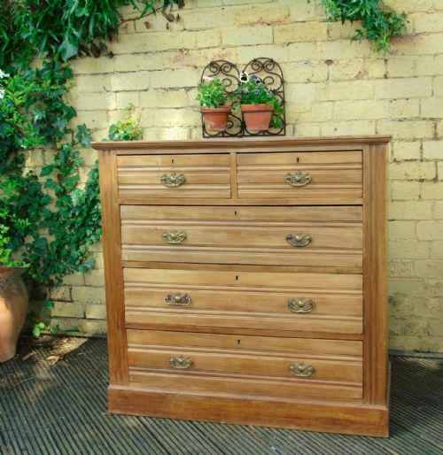 Antique Satin Walnut Chest of Drawers