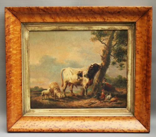 Oil Painting English Rural Scene 19th Century