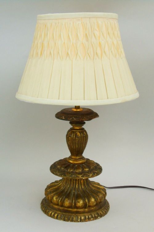 Antique Giltwood Table Lamp