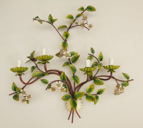 Antique French Painted Wall Light