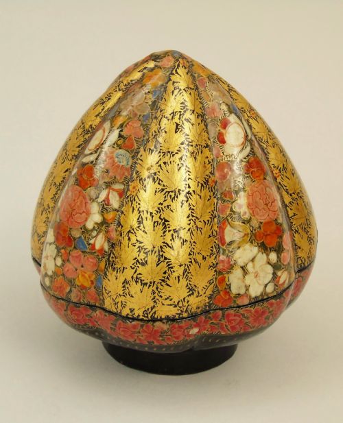 Antique Papier Mache Kashmir Trinket Box