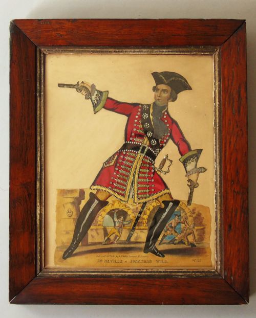 Antique Tinsel Picture Mr Neville as Jonathon Wild