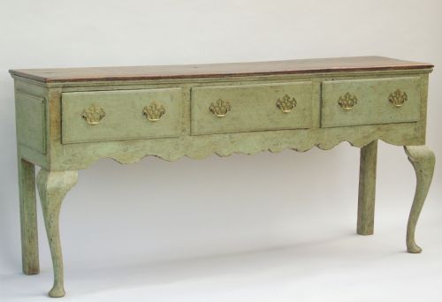 Antique Painted Oak French Dresser Base