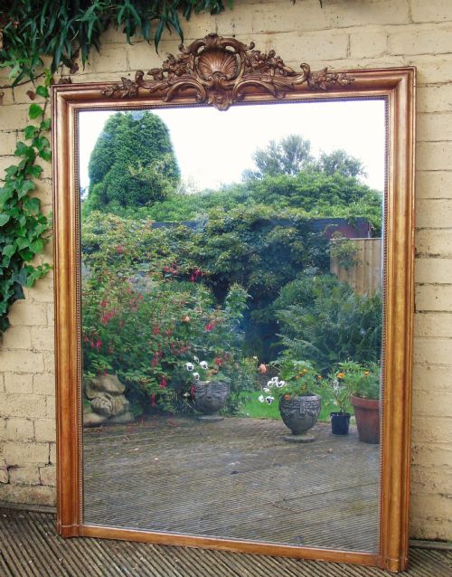 Large Antique French Gilt Mirror