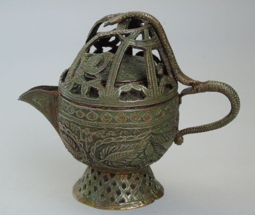 Antique Kashmir Copper Bronze Snake Samovar